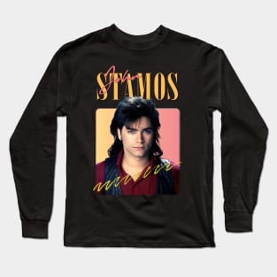 John Stamos ///// 80s Aesthetic Design Long Sleeve T-Shirt